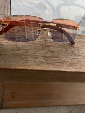 Cartier wood Sunglasses unisex
